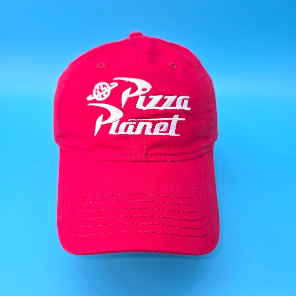 Toy Story Pizza Planet Sportsman Disney Red Baseball Cap Adjustable Strap
